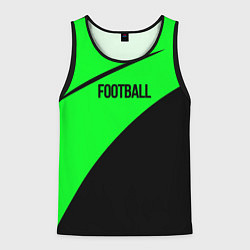 Майка-безрукавка мужская Football чёрно-зелёный, цвет: 3D-черный