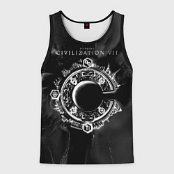Майка-безрукавка мужская Civilization VII, цвет: 3D-черный