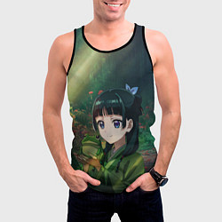 Майка-безрукавка мужская МаоМао и лягушка - Монолог Фармацевта, цвет: 3D-черный — фото 2