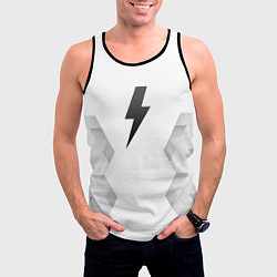 Майка-безрукавка мужская AC DC white poly, цвет: 3D-черный — фото 2