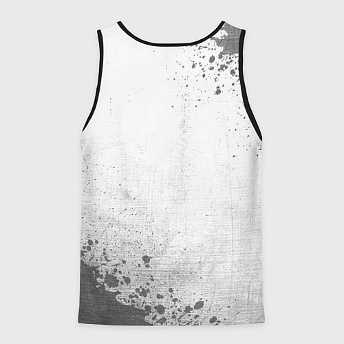 Мужская майка без рукавов Jaguar - white gradient вертикально / 3D-Черный – фото 2