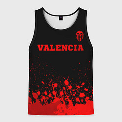 Майка-безрукавка мужская Valencia - red gradient посередине, цвет: 3D-черный