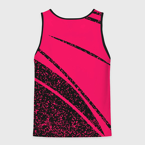 Мужская майка без рукавов Sport розовый с чёрным в крапинку / 3D-Черный – фото 2