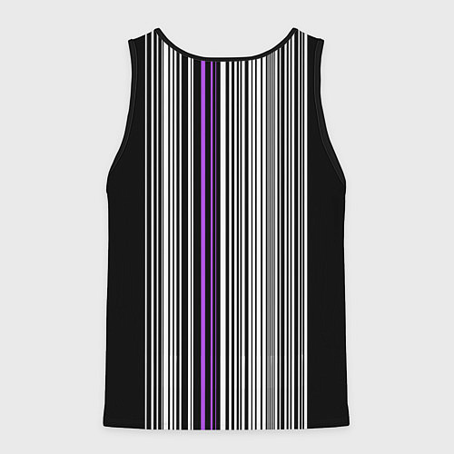 Мужская майка без рукавов Штрихкод зебра / 3D-Черный – фото 2