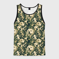 Майка-безрукавка мужская Камуфляжные собаки, цвет: 3D-черный