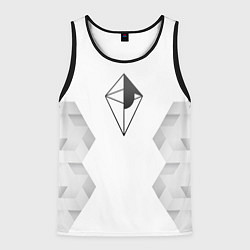 Майка-безрукавка мужская No Mans Sky white poly, цвет: 3D-черный