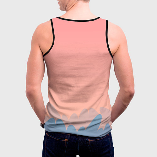 Мужская майка без рукавов Зайки на шаре / 3D-Черный – фото 4