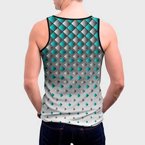 Мужская майка без рукавов Фигурный каскад / 3D-Черный – фото 4