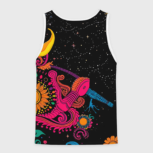 Мужская майка без рукавов Psychedelic abstract art / 3D-Белый – фото 2