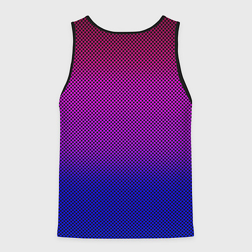 Мужская майка без рукавов Sport сине-розовый текстура / 3D-Черный – фото 2