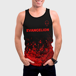 Майка-безрукавка мужская Evangelion - red gradient посередине, цвет: 3D-черный — фото 2