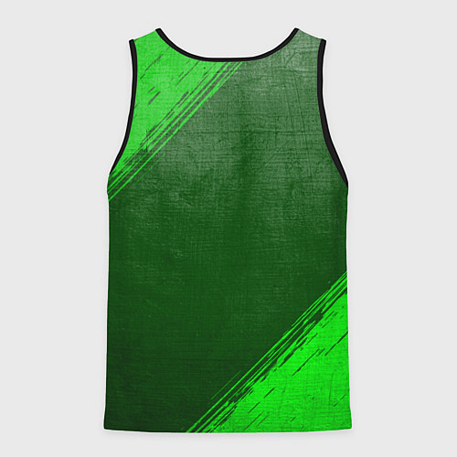 Мужская майка без рукавов Lazio - green gradient / 3D-Черный – фото 2