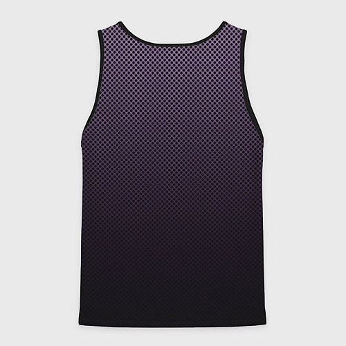 Мужская майка без рукавов Тёмный фиолетовый текстура в крапинку градиент / 3D-Черный – фото 2