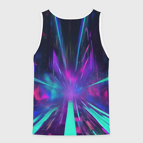 Мужская майка без рукавов Джокер и неоновый свет / 3D-Белый – фото 2