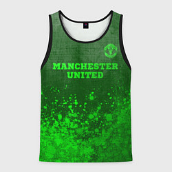 Мужская майка без рукавов Manchester United - green gradient посередине