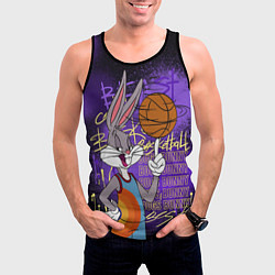 Майка-безрукавка мужская Багз Банни - Looney Tunes, цвет: 3D-черный — фото 2