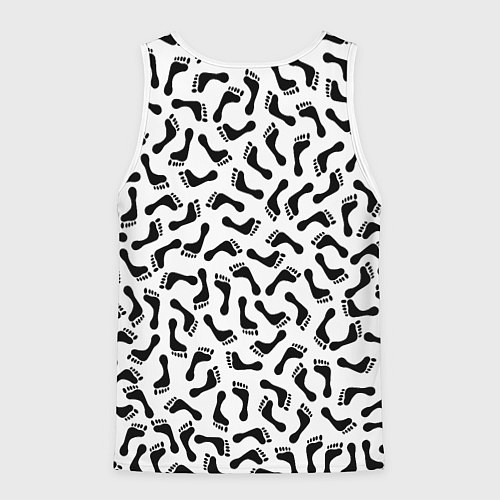 Мужская майка без рукавов Следы / 3D-Белый – фото 2