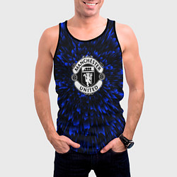 Майка-безрукавка мужская Manchester United blue energy, цвет: 3D-черный — фото 2