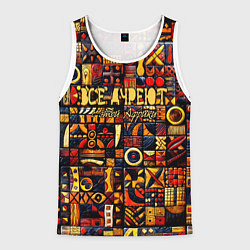 Майка-безрукавка мужская Все дуреют с этой Африки, цвет: 3D-белый