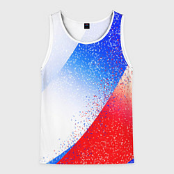 Мужская майка без рукавов Цвета флага России абстрактный