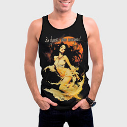 Майка-безрукавка мужская Все дуреют с этого полнолуния, цвет: 3D-черный — фото 2