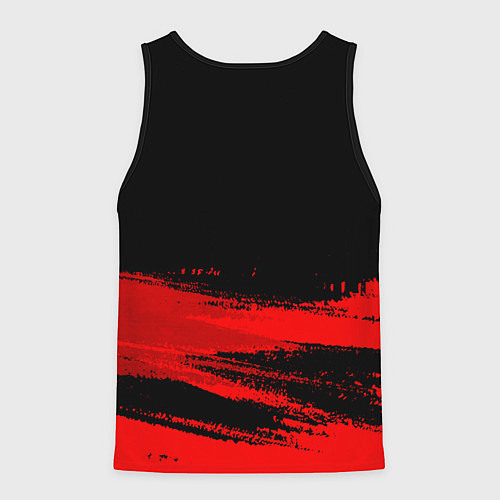 Мужская майка без рукавов Lexus - red gradient посередине / 3D-Черный – фото 2