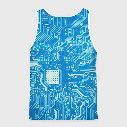 Мужская майка без рукавов Системная плата / 3D-Белый – фото 2