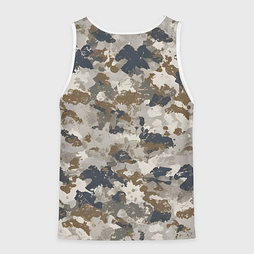 Мужская майка без рукавов Камуфляж для любимого мужа / 3D-Белый – фото 2