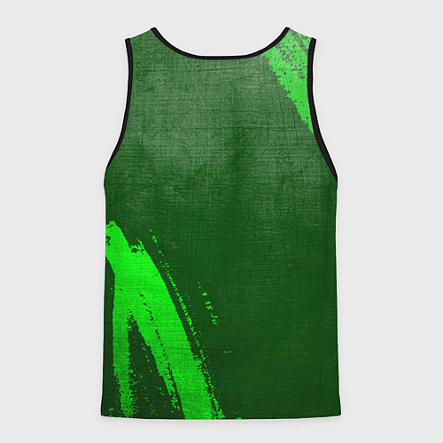 Мужская майка без рукавов Paramore - green gradient вертикально / 3D-Черный – фото 2