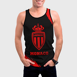 Майка-безрукавка мужская Monaco - red gradient, цвет: 3D-черный — фото 2