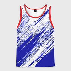 Майка-безрукавка мужская The color is white and blue, цвет: 3D-красный