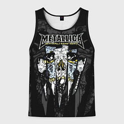 Майка-безрукавка мужская Metallica - skull with fangs, цвет: 3D-черный