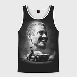 Майка-безрукавка мужская Пол Уокер, цвет: 3D-белый