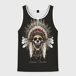 Майка-безрукавка мужская Cherokee Indian, цвет: 3D-белый
