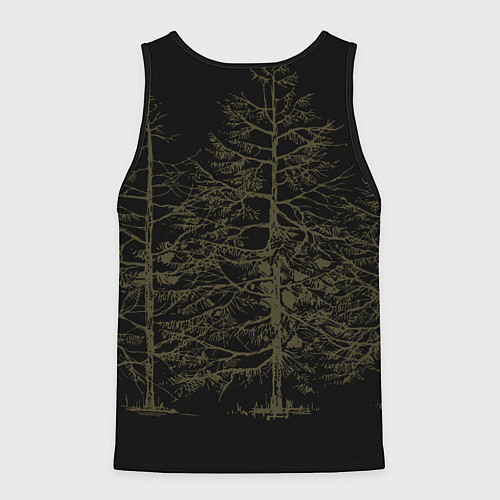 Мужская майка без рукавов Славянский мир - медведь / 3D-Черный – фото 2