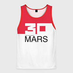 Майка-безрукавка мужская 30 Seconds to Mars poster, цвет: 3D-красный