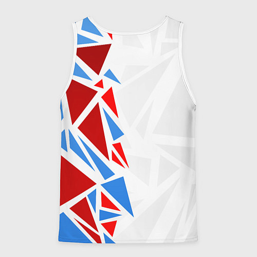 Мужская майка без рукавов Герб России - фрагментация цветов / 3D-Белый – фото 2