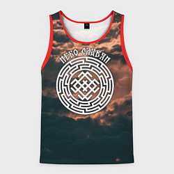 Майка-безрукавка мужская Белобог - небо славян, цвет: 3D-красный