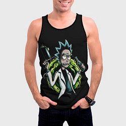 Майка-безрукавка мужская Rick with gun, цвет: 3D-черный — фото 2