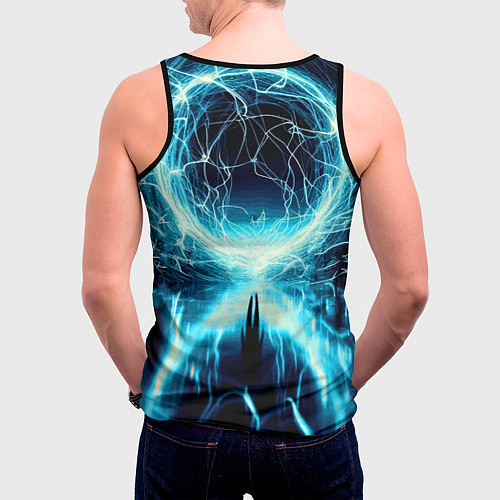 Мужская майка без рукавов Neon glow - Metallica / 3D-Черный – фото 4