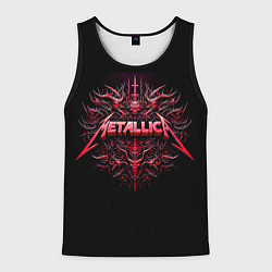 Майка-безрукавка мужская Металлика - геральдический орнамент, цвет: 3D-черный
