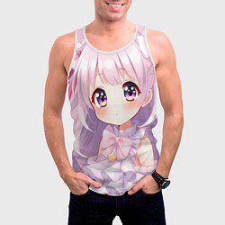 Майка-безрукавка мужская Милые аниме, цвет: 3D-белый — фото 2
