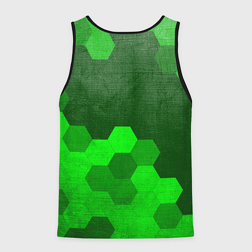 Мужская майка без рукавов Subaru - green gradient посередине / 3D-Черный – фото 2