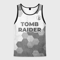 Мужская майка без рукавов Tomb Raider - white gradient посередине