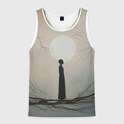 Майка-безрукавка мужская Минималистичный сюрреализм, цвет: 3D-белый