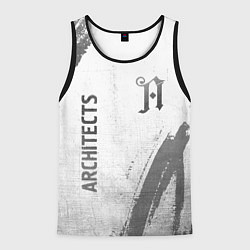 Майка-безрукавка мужская Architects - white gradient вертикально, цвет: 3D-черный