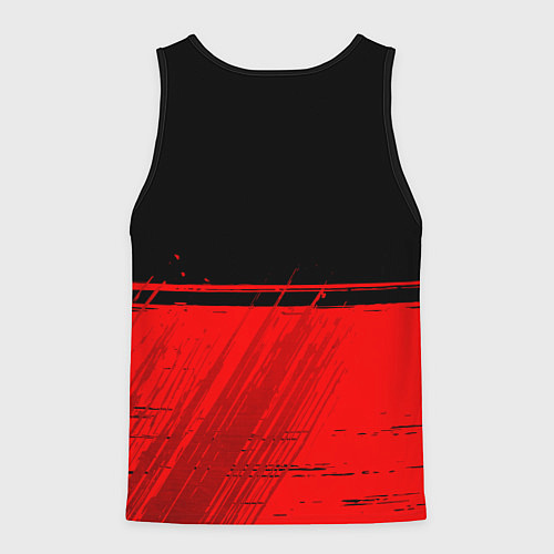 Мужская майка без рукавов Ozzy Osbourne - red gradient посередине / 3D-Черный – фото 2