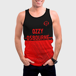 Майка-безрукавка мужская Ozzy Osbourne - red gradient посередине, цвет: 3D-черный — фото 2