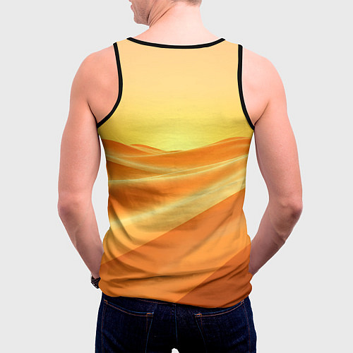 Мужская майка без рукавов Золотые пески / 3D-Черный – фото 4