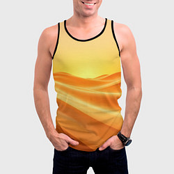 Майка-безрукавка мужская Золотые пески, цвет: 3D-черный — фото 2